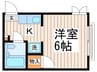 羽沢メゾンⅡ 1Kの間取り