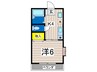 アビタシオン　アサバ 1Kの間取り