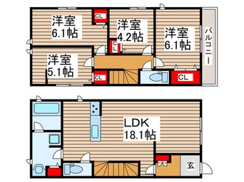 間取図 Ｋｏｌｅｔ江戸川台♯０４