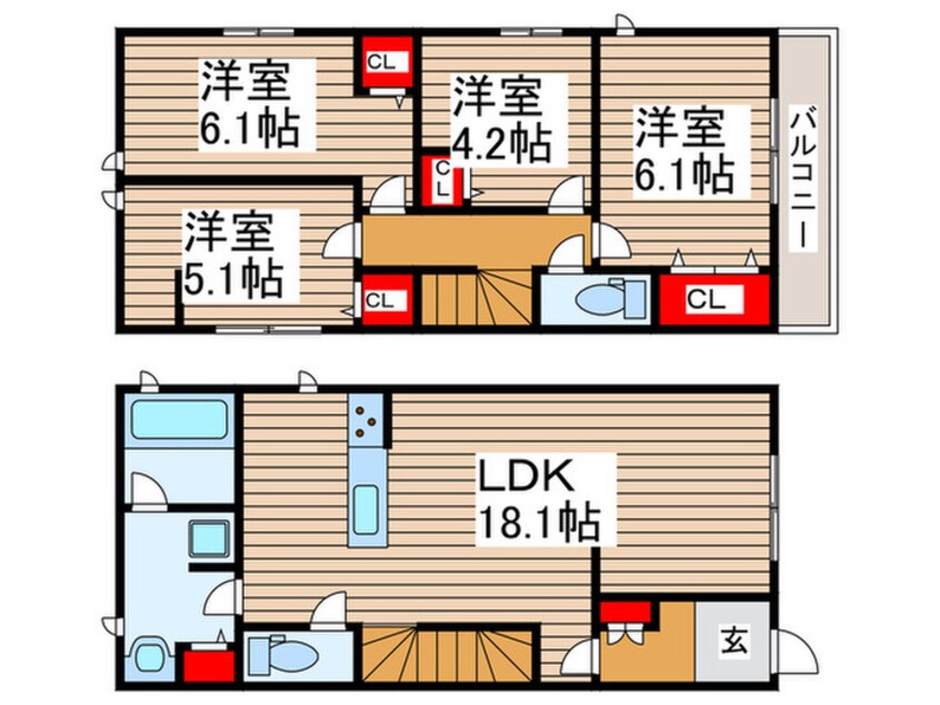 間取図 Ｋｏｌｅｔ江戸川台♯０４