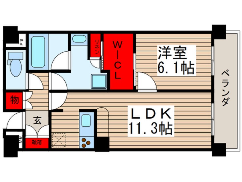 間取図 イルジェ－ルヴィラ