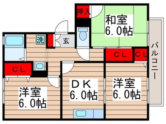 間取図 フレマリール鎌ヶ谷Ａ