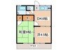 ルミネ高橋 2DKの間取り
