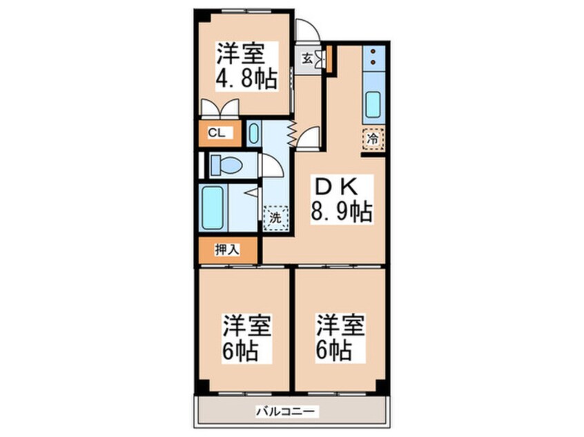 間取図 コ－ポラストマト