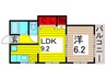 ファーストレジデンス神明Ｃ号棟 1LDKの間取り