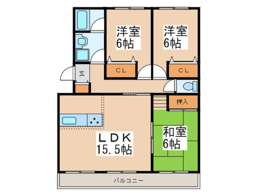 間取図 グリ－ンヒル藤が丘ＣⅡ