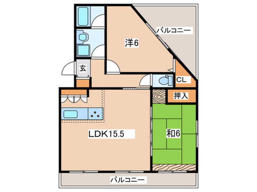 間取図 グリ－ンヒル藤が丘ＣⅡ