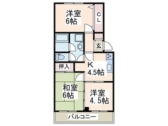 間取図 グリ－ンヒル藤が丘ＣⅡ