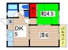 コ－ポ桂 2DKの間取り