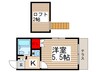 タウンコ－ト矢切 1Kの間取り