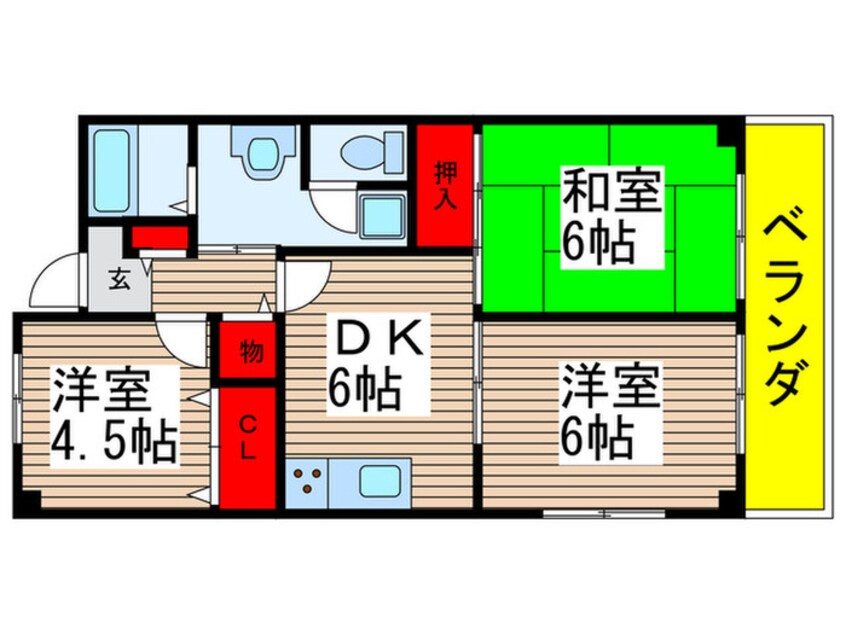 間取図 トップアイランドコ－ポ