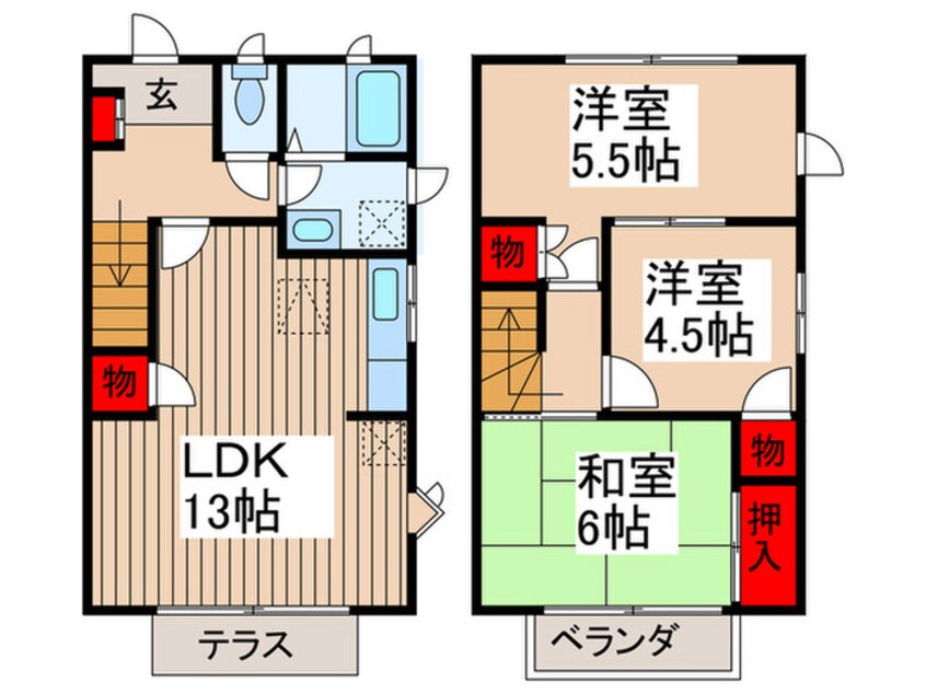 間取図 石橋ホ－ムタウン