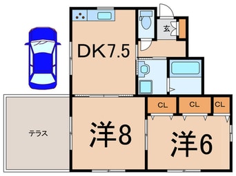 間取図 Ｌａ　Ｆｏｎｔｅ