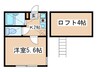 フロ－ラ共和 1Kの間取り