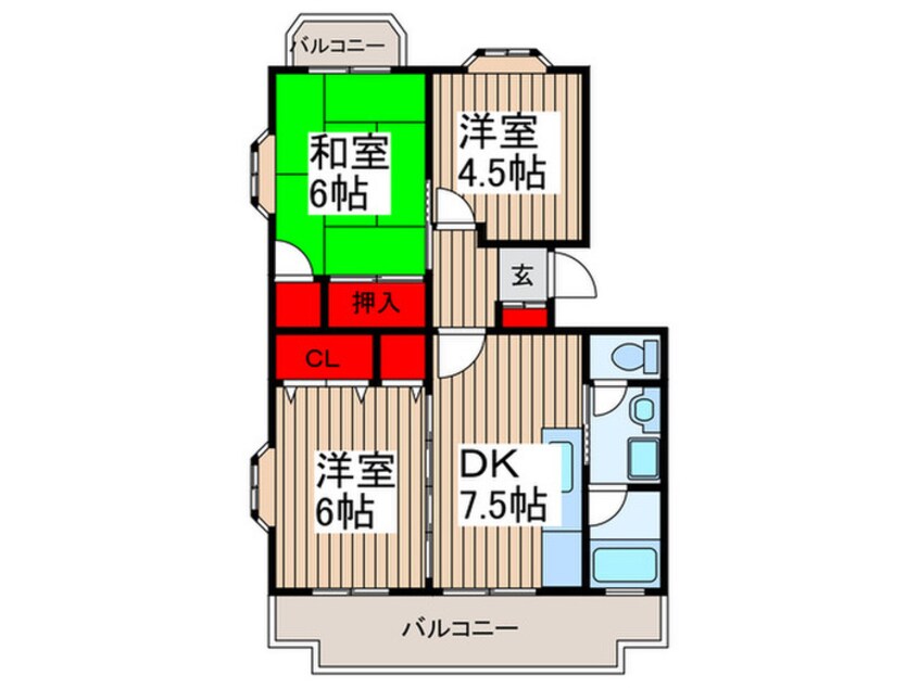 間取図 芝富士ハイツ