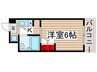 コットンハウス 1Kの間取り