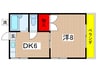 シティ－タナカ 1DKの間取り