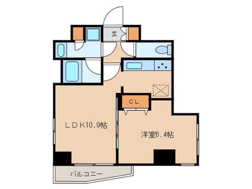 間取図 ﾌﾟﾚﾐｱﾑｷｭｰﾌﾞ文京江戸川橋