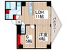 千寿ピア 1LDK+Sの間取り