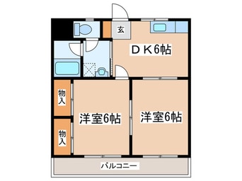 間取図 エクセルコ－ト淵野辺