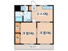 エクセルコ－ト淵野辺 2DKの間取り
