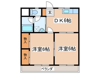 間取図 エクセルコ－ト淵野辺