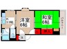 松川マンション 2Kの間取り