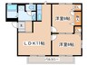ヴィラプロムナ－ド 2LDKの間取り
