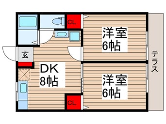 間取図 コーポ北稜Ｂ