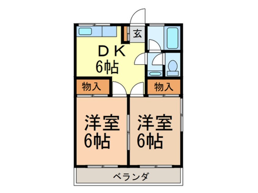 間取図 フジスカイコーポ