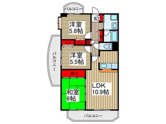 間取図 シャンボ－ル志木