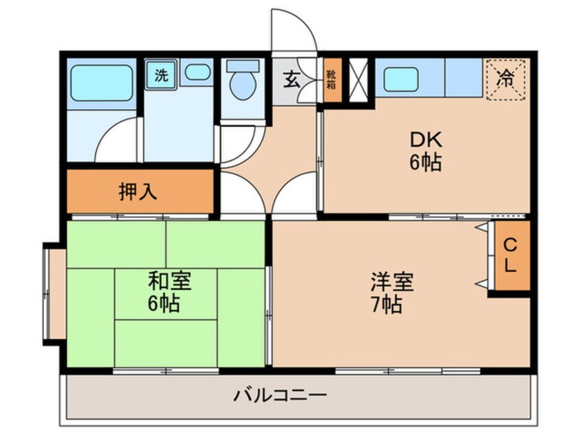 間取図 リバーサイド塩沢Ⅱ