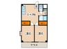 相模大野ロイヤルマンション 2DKの間取り