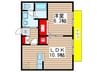 サンハイツU 1LDKの間取り