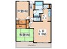 府中中河原パークホームズ 2LDKの間取り