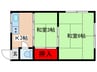 大一荘 2Kの間取り