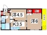 ニューアライⅡ 2Kの間取り