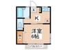 クリスタルハイツ 1Kの間取り