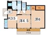 小倉貸家南 2Kの間取り