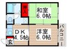 モンシェリー高橋Ａ 2DKの間取り