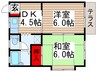 モンシェリー高橋Ａ 2DKの間取り