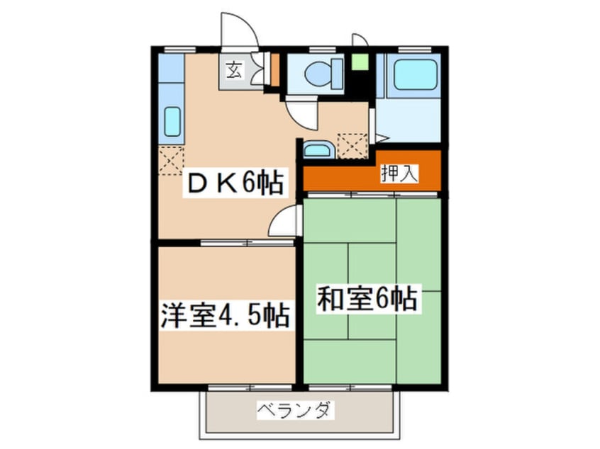 間取図 グリーンハイツ柏台Ａ