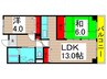 フレール綾瀬１ 2LDKの間取り