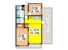 アンソレイエ小竹 2LDKの間取り