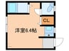 ハウス山川 1Rの間取り