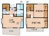 メゾネットそよ風Ａ 2LDKの間取り