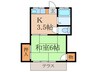 コ－ポ千坂 1Kの間取り