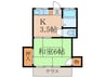 コ－ポ千坂 1Kの間取り