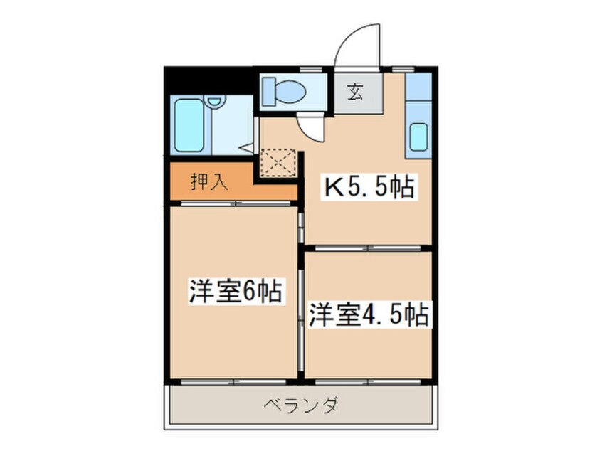 間取図 プチシャト－矢作