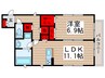CASCADE 1LDKの間取り